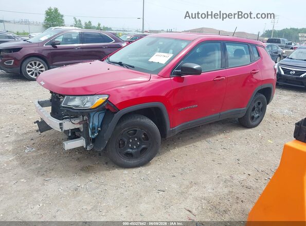 3C4NJDAB4JT345403 2018 JEEP COMPASS Красный Передняя левая четверть