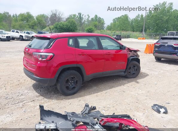 3C4NJDAB4JT345403 2018 JEEP COMPASS Красный Задняя правая четверть