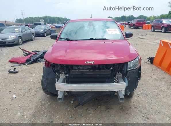 3C4NJDAB4JT345403 2018 JEEP COMPASS Красный Вид задней части салона