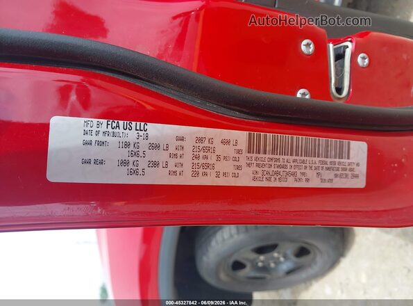 3C4NJDAB4JT345403 2018 JEEP COMPASS Красный Вид подкапотного пространства
