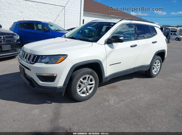 3C4NJDAB8KT619591 2019 JEEP COMPASS White Առջևի ձախ երեք քառորդ տեսարան