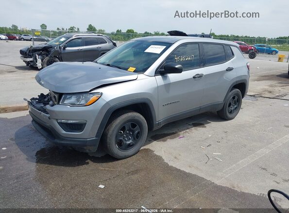 3C4NJDAB9KT837331 2019 JEEP COMPASS Silver Առջևի ձախ երեք քառորդ տեսարան