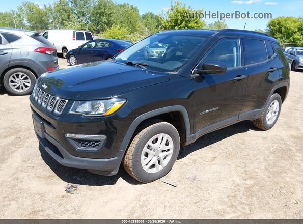 3C4NJDABXJT359645 2018 JEEP COMPASS Черный Передняя левая четверть