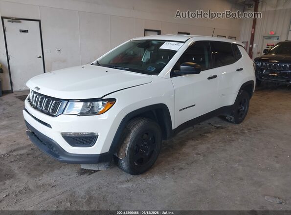 3C4NJDABXKT808002 2019 JEEP COMPASS White Vista tres cuartos delantera izquierda