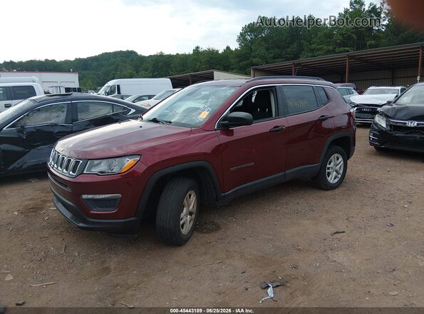 3C4NJDABXMT591263 2021 JEEP COMPASS Бордовый Передняя левая четверть