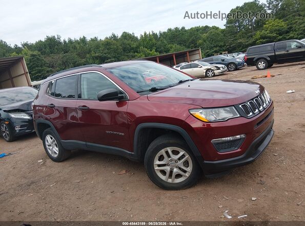 3C4NJDABXMT591263 2021 JEEP COMPASS Бордовый Вид задней части салона