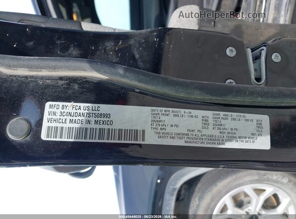3C4NJDAN7ST508993 2025 JEEP COMPASS Black Вид підкапотного простору