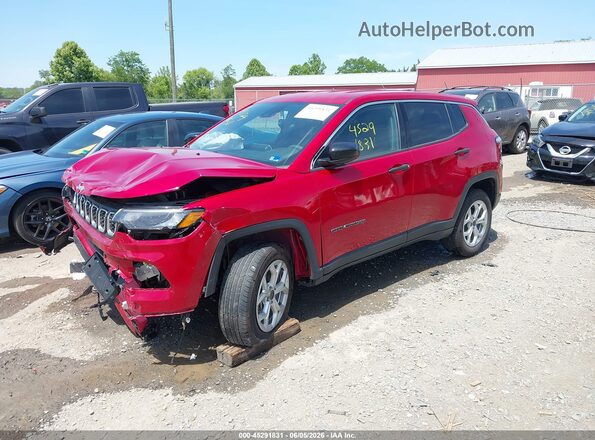 3C4NJDAN8ST539959 2025 JEEP COMPASS Red Передня ліва чверть