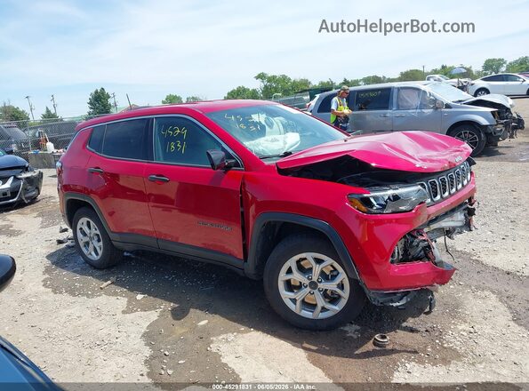 3C4NJDAN8ST539959 2025 JEEP COMPASS Red Вид щитка приладів