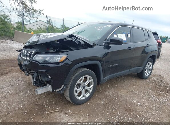 3C4NJDANXST552616 2025 JEEP COMPASS Black Առջևի ձախ երեք քառորդ տեսարան