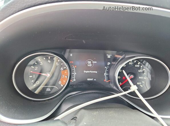 3C4NJDBB0JT246298 2018 JEEP COMPASS Charcoal Instrument cluster view