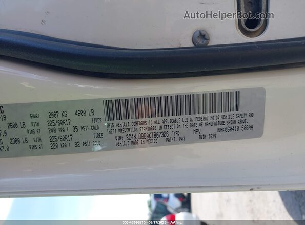 3C4NJDBB0KT807326 2019 JEEP COMPASS White ძრავის განყოფილების ხედი