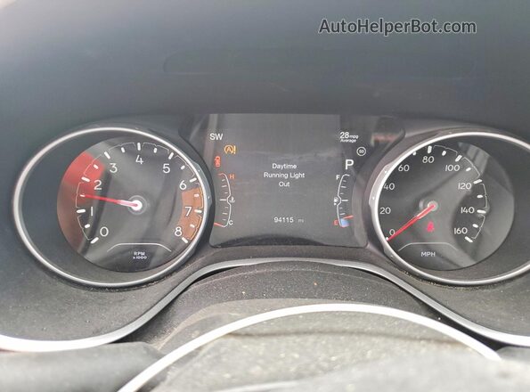 3C4NJDBB1JT103716 2018 JEEP COMPASS Red Instrument cluster view
