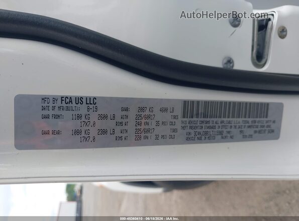 3C4NJDBB1LT115982 2020 JEEP COMPASS White Widok komory silnika
