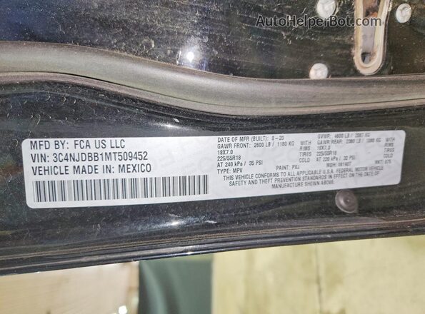 3C4NJDBB1MT509452 2021 JEEP COMPASS Black 