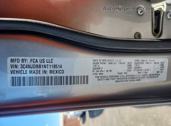 3C4NJDBB1NT118514 2022 JEEP COMPASS Silver ძრავის განყოფილების ხედი