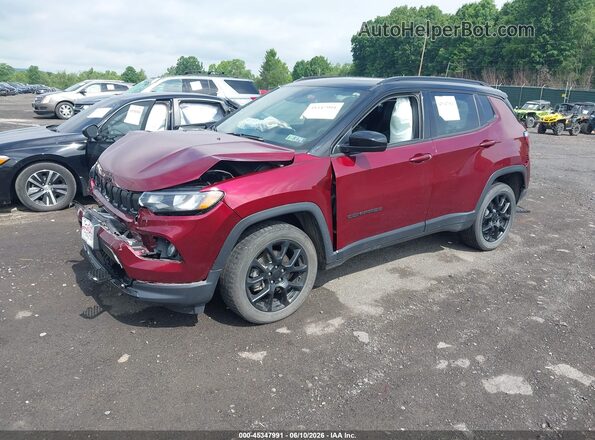3C4NJDBB1NT191110 2022 JEEP COMPASS Бордовый Передняя левая четверть