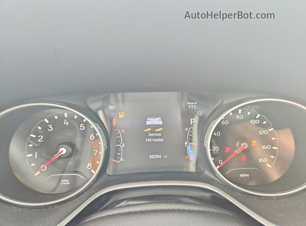 3C4NJDBB2JT434868 2018 JEEP COMPASS Черный Вид щитка приборов