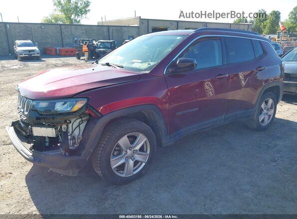 3C4NJDBB2NT124905 2022 JEEP COMPASS Maroon Передня ліва чверть