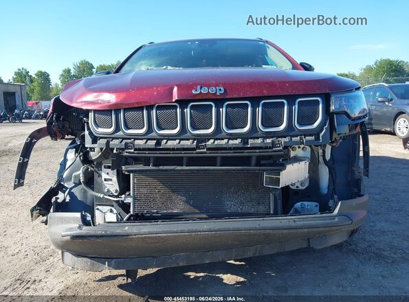3C4NJDBB2NT124905 2022 JEEP COMPASS Maroon Вид спереду