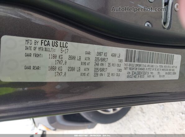 3C4NJDBB3HT650710 2017 JEEP NEW COMPASS Серый Вид подкапотного пространства