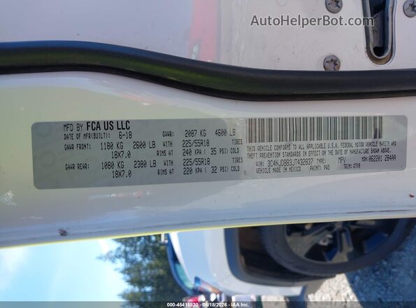 3C4NJDBB3JT432837 2018 JEEP COMPASS Белый Вид подкапотного пространства