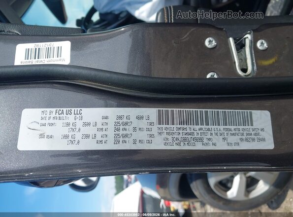 3C4NJDBB3JT456992 2018 JEEP COMPASS Серый Вид подкапотного пространства