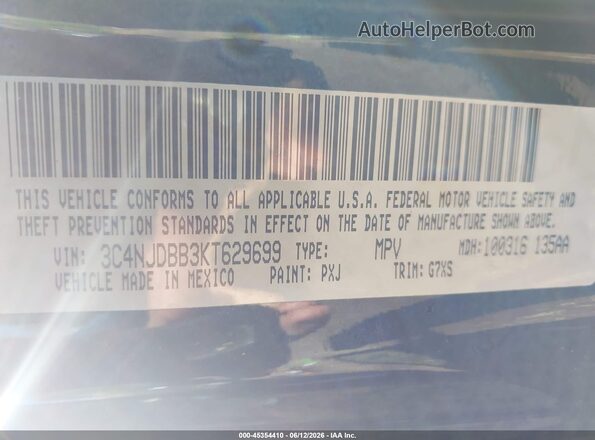 3C4NJDBB3KT629699 2019 JEEP COMPASS Black ძრავის განყოფილების ხედი