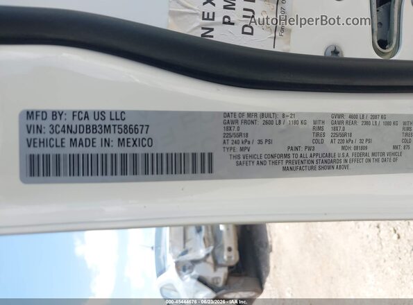 3C4NJDBB3MT586677 2021 JEEP COMPASS White Շարժիչի բաժամունքի տեսք