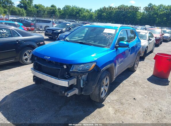 3C4NJDBB4JT144275 2018 JEEP COMPASS Blue Առջևի ձախ երեք քառորդ տեսարան