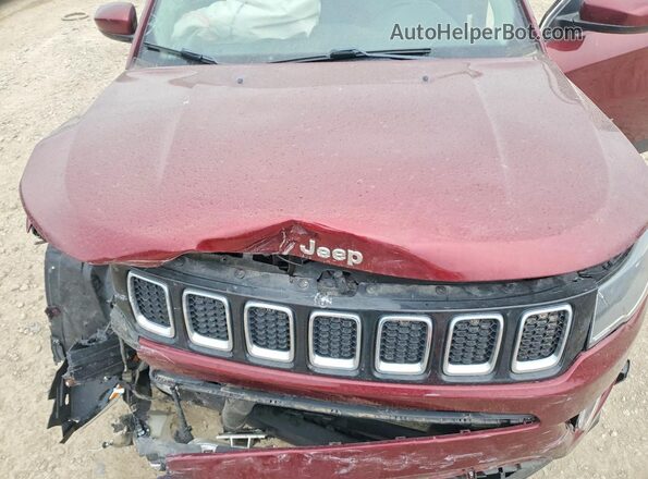 3C4NJDBB4LT258537 2020 JEEP COMPASS Темно-бордовый Вид задней части салона