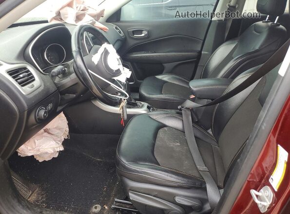 3C4NJDBB4LT258537 2020 JEEP COMPASS Темно-бордовый Вид салона спереди