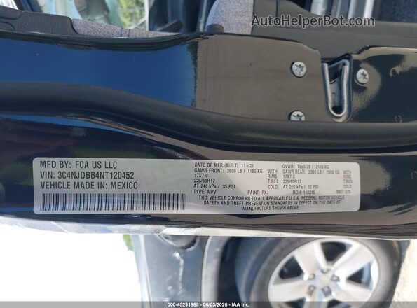 3C4NJDBB4NT120452 2022 JEEP COMPASS Черный Вид подкапотного пространства