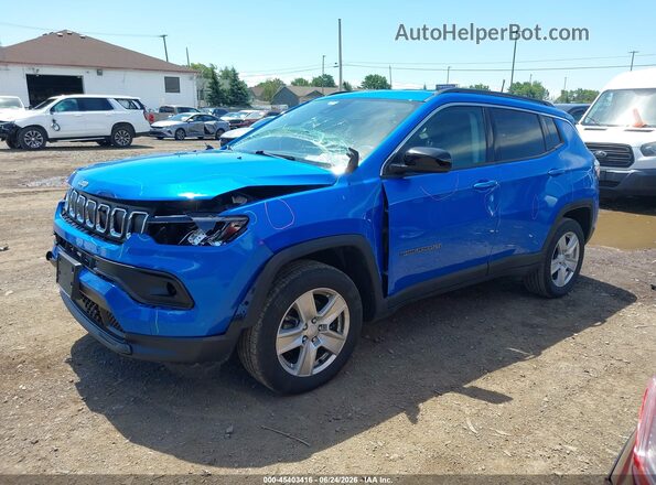 3C4NJDBB4NT180859 2022 JEEP COMPASS Blue წინა მარცხენა ხედი სამი მეოთხედიდან