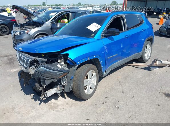 3C4NJDBB5NT128253 2022 JEEP COMPASS Blue Vista tres cuartos delantera izquierda