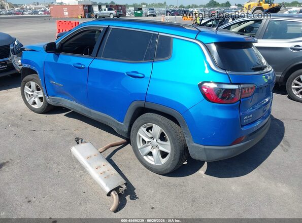 3C4NJDBB5NT128253 2022 JEEP COMPASS Blue Trasero izquierdo
