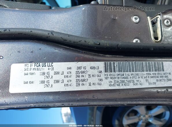 3C4NJDBB6JT408726 2018 JEEP COMPASS Gray Vista del compartimento del motor