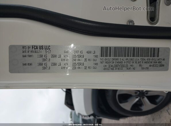 3C4NJDBB7HT656123 2017 JEEP COMPASS White Շարժիչի բաժամունքի տեսք