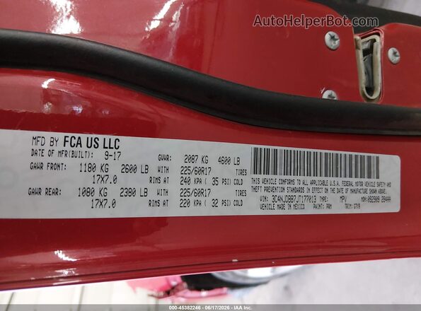 3C4NJDBB7JT177013 2018 JEEP COMPASS Red Engine compartment view