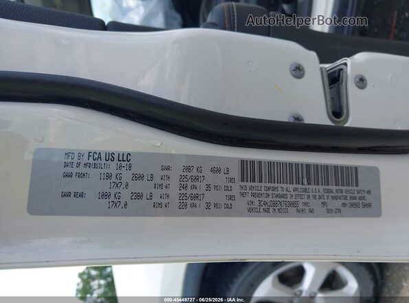 3C4NJDBB7KT630855 2019 JEEP COMPASS White Widok komory silnika