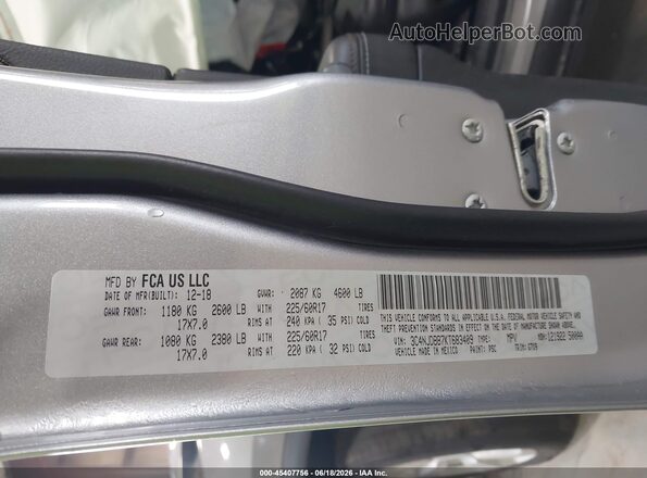 3C4NJDBB7KT683409 2019 JEEP COMPASS Gray Widok komory silnika