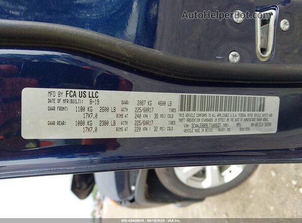 3C4NJDBB9LT100937 2020 JEEP COMPASS Dark Blue Вид підкапотного простору