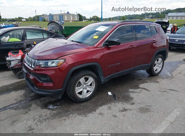 3C4NJDBB9NT133424 2022 JEEP COMPASS Red Առջևի ձախ երեք քառորդ տեսարան