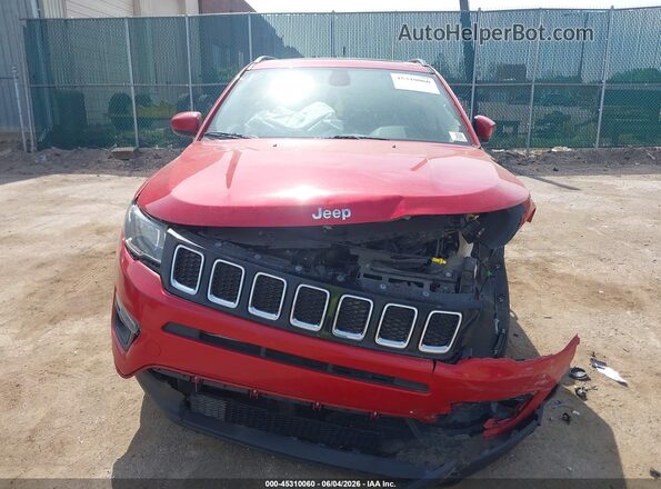 3C4NJDBBXJT103942 2018 JEEP COMPASS Red Dashboard view