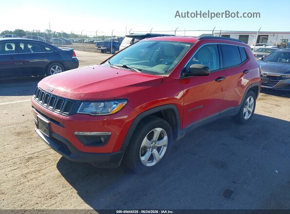 3C4NJDBBXJT457668 2018 JEEP COMPASS Red წინა მარცხენა ხედი სამი მეოთხედიდან