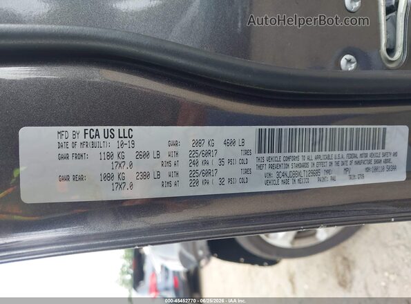 3C4NJDBBXLT129685 2020 JEEP COMPASS Gray Շարժիչի բաժամունքի տեսք