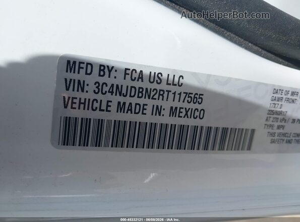 3C4NJDBN2RT117565 2024 JEEP COMPASS White Widok komory silnika