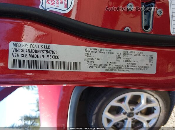 3C4NJDBN2ST547876 2025 JEEP COMPASS Red 