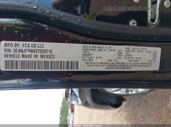 3C4NJDBN4ST528715 2025 JEEP COMPASS Black Widok komory silnika