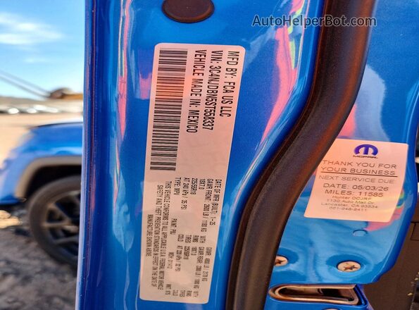3C4NJDBN5ST558337 2025 JEEP COMPASS Blue VIN კოდის სტიკერის ხედი